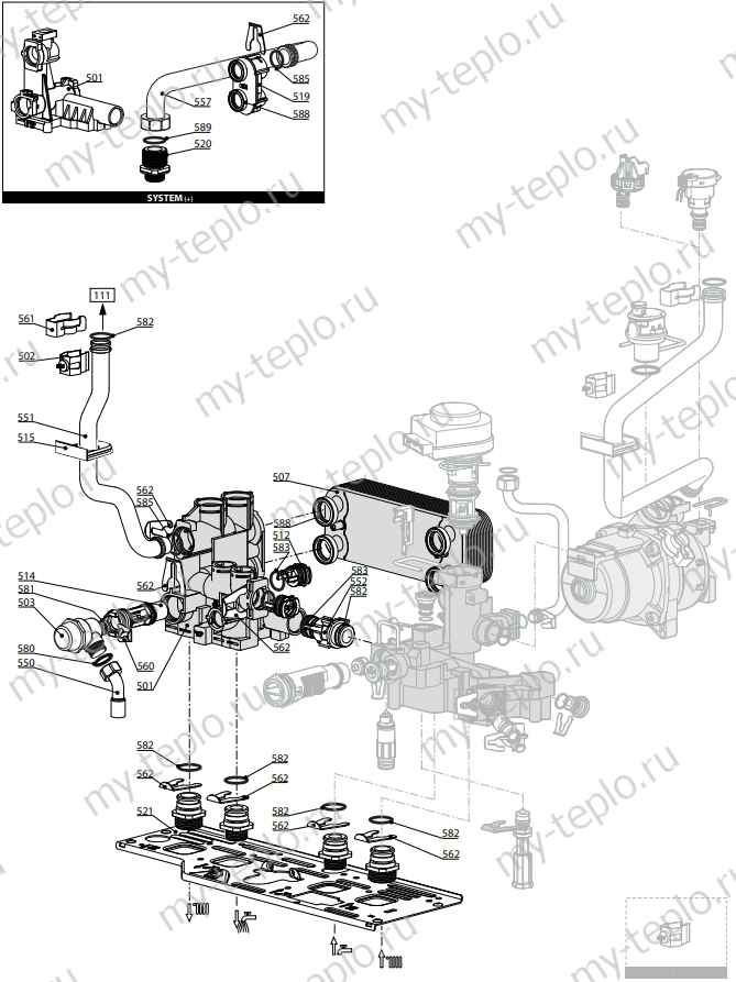 Запчасти для Ariston CLAS EVO SYSTEM 32 FF: схема Запчасти Ariston CLAS EVO SYSTEM 32 FF купить в Хабаровске