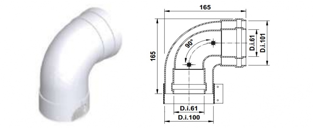 Купить Угол стартовый Termica D60/100 (COCA04) в Хабаровске
