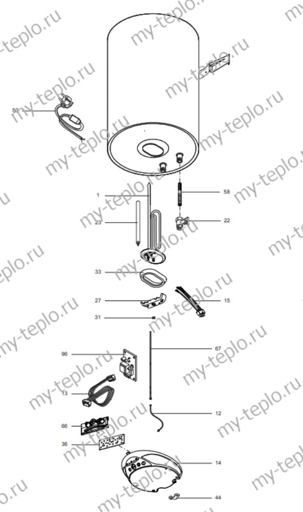 Запчасти для Ariston ABS PRO PRO INOX PW 80 V : схема Запчасти Ariston ABS PRO PRO INOX PW 80 V купить в Хабаровске